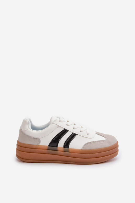 Sneakers tüüpi jalanõud Pealiste omad platvormiga Valget-Halli värvi Nesonice