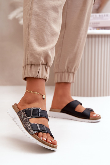 Mugavad sussid neetide ja pandlaga Inblu CN000033 tumesinist värvi