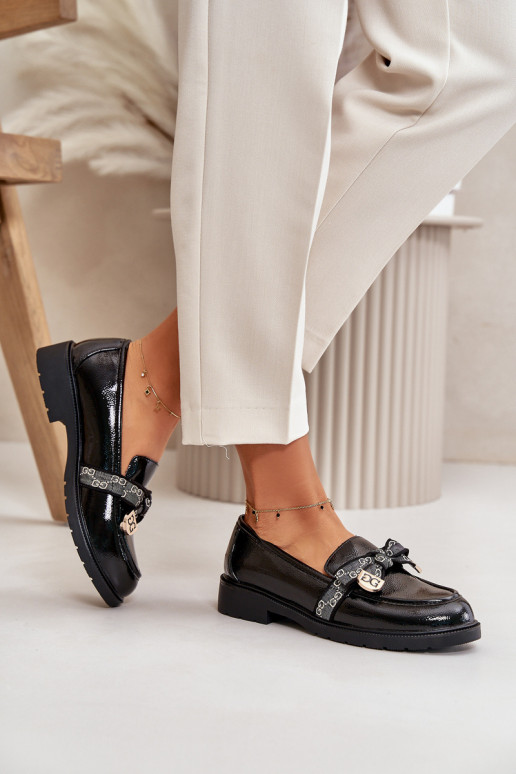 Laque  Mokassiinid lipsukesega S.Barski HY42-331A Must