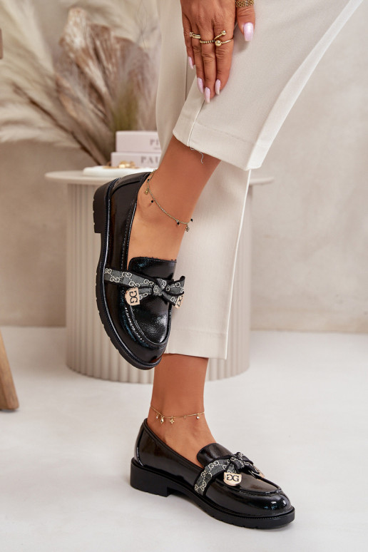 Laque  Mokassiinid lipsukesega S.Barski HY42-331A Must