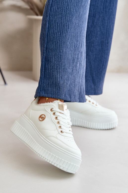 Sneakers tüüpi jalanõud spordijalatsid Pealiste omad voodriga Sellel onssiivsel tallal valget värvi Ardiela