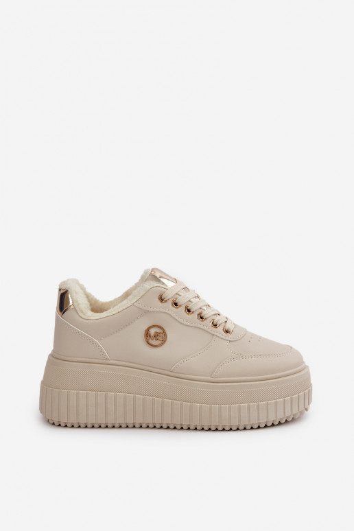 Sneakers tüüpi jalanõud spordijalatsid Pealiste omad voodriga Sellel onssiivsel tallal beeži värvi Ardiela