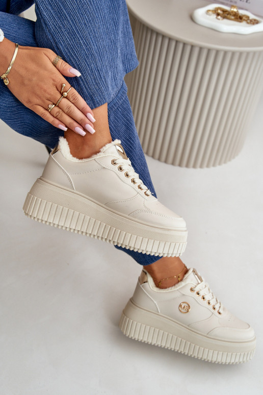 Sneakers tüüpi jalanõud spordijalatsid Pealiste omad voodriga Sellel onssiivsel tallal beeži värvi Ardiela