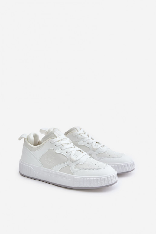 Sneakers tüüpi jalanõud meestele eko-nahast Big Star OO174003 valget värvi