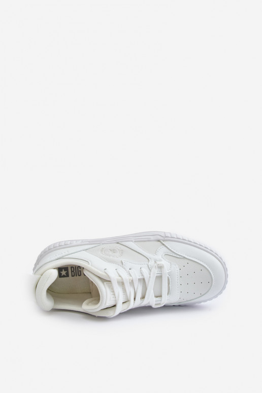 Sneakers tüüpi jalanõud meestele eko-nahast Big Star OO174003 valget värvi