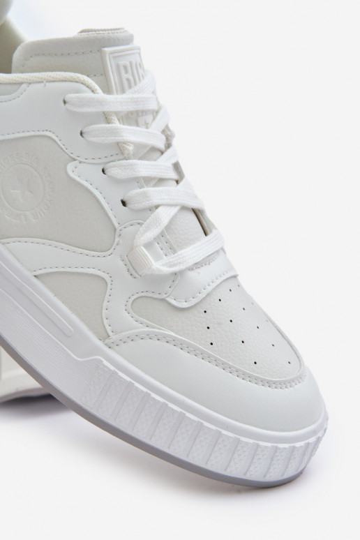 Sneakers tüüpi jalanõud meestele eko-nahast Big Star OO174003 valget värvi