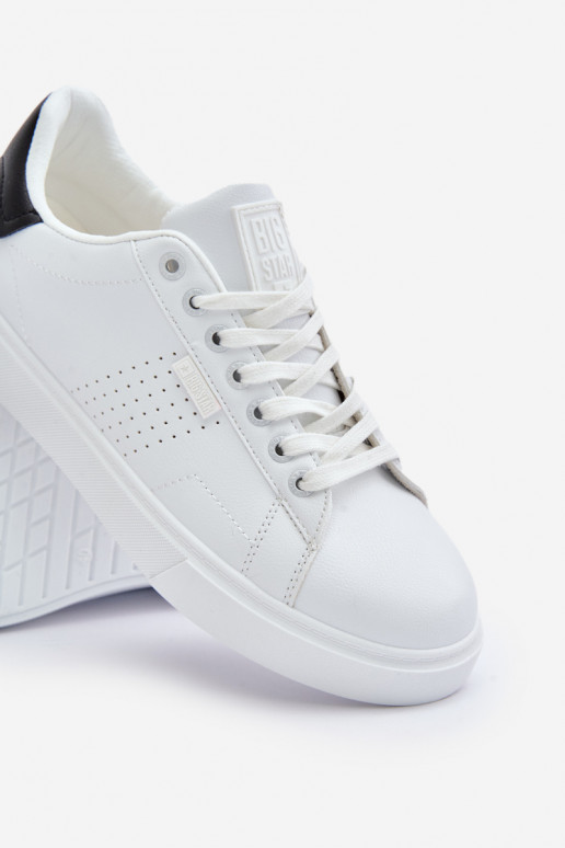 vabaaja jalanõud Sneakers tüüpi jalanõud meestele eko-nahast Big Star OO174115 valget värvi