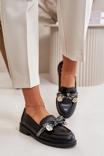 Mokassiinid lipsukesega S.Barski HY42-331 Must 2