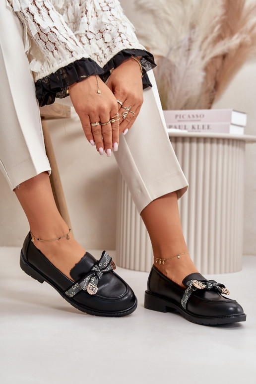  Mokassiinid lipsukesega S.Barski HY42-331 Must