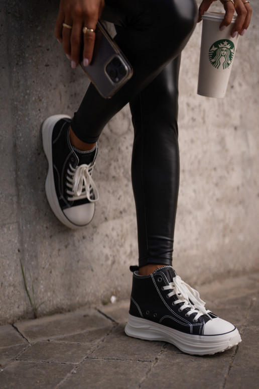 naiste saapad platvormiga Eko   Big Star OO274063 Must naiste saapad platvormiga Eko   Big Star OO274063 Must