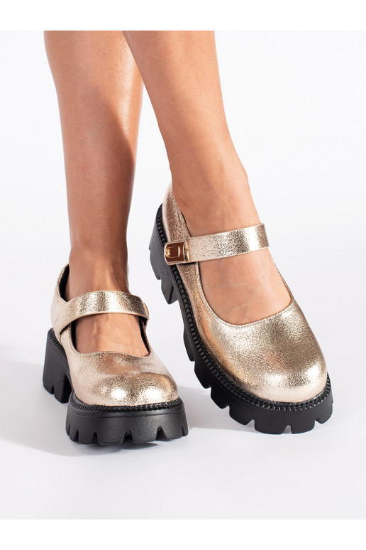 Kuldset värvi  kingad platvormiga