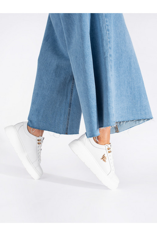   valge värv Naiste kingad platvormiga