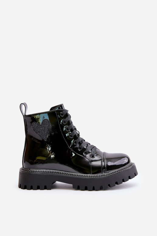 Laque Naiste poolsaapad   Heartsm Must Obeena Laque Naiste poolsaapad   Heartsm Must Obeena