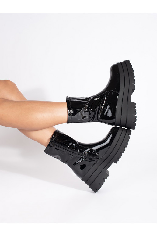 Laque Mustad lumesaapad kõrge platvormiga