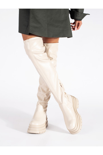 elevandiluu värvi pikad saapad platvormiga