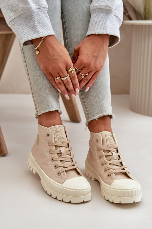 naiste saapad madala säärega  Big Star OO274006 beeži värvi