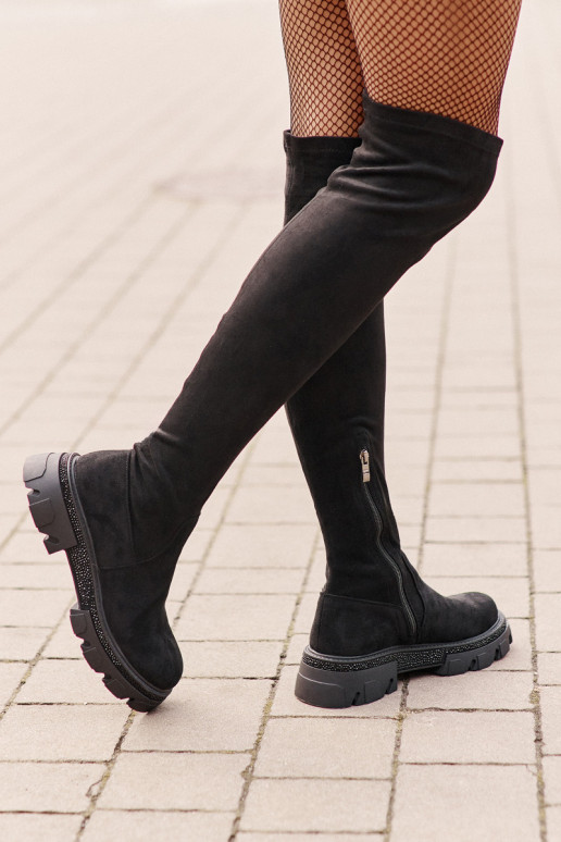 naiste pika säärega saapad  owe Must Irithalla naiste pika säärega saapad  owe Must Irithalla