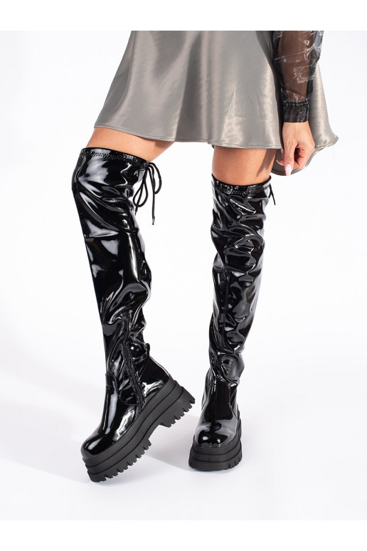 Must  pikad saapad platvormiga Must  pikad saapad platvormiga