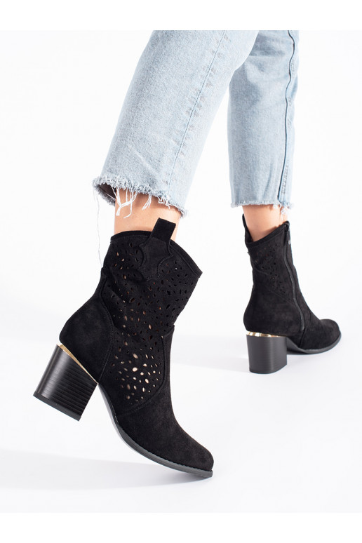 lumesaapad  Mustad kõrge kontsaga  lumesaapad  Mustad kõrge kontsaga