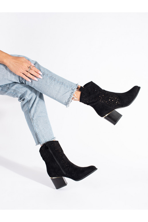 lumesaapad  Mustad kõrge kontsaga  lumesaapad  Mustad kõrge kontsaga