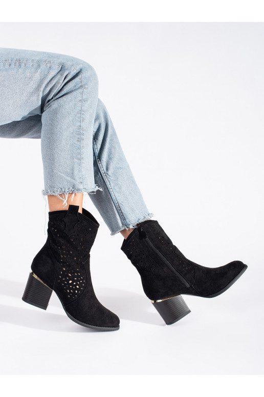 lumesaapad  Mustad kõrge kontsaga  lumesaapad  Mustad kõrge kontsaga