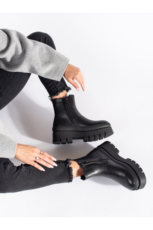 Must  Naiste saapad platvormiga Must  Naiste saapad platvormiga