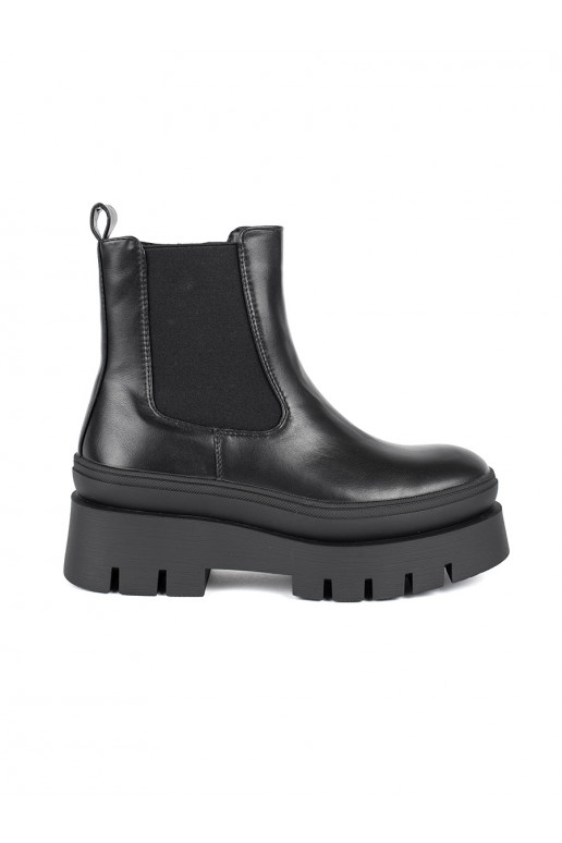 Must  Naiste saapad platvormiga Must  Naiste saapad platvormiga