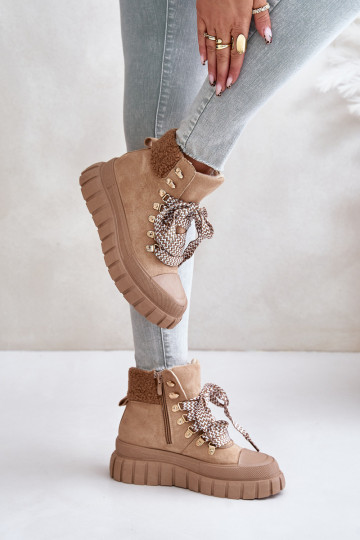 voodriga Naiste poolsaapad jalanõud platvormiga pruunid värvi Alcyhen