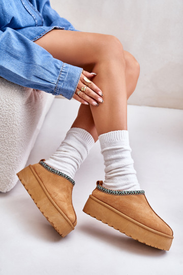 Plätud  platvormiga Z Haftem pruunid värvi Neroma