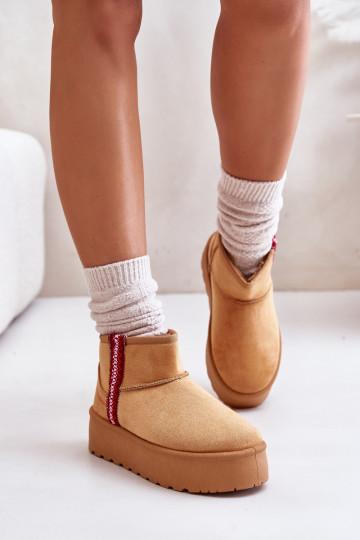 nööpidega lumesaapad  platvormiga voodriga pruunid värvi Lomessa