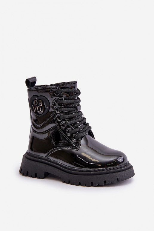 Laque Naiste poolsaapad Laste voodriga karusnahaga  Must Evaliraea Laque Naiste poolsaapad Laste voodriga karusnahaga  Must Evaliraea