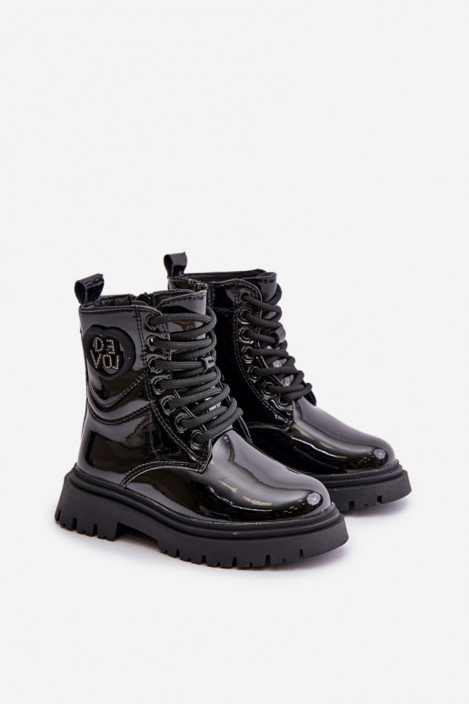 Laque Naiste poolsaapad Laste voodriga karusnahaga  Must Evaliraea Laque Naiste poolsaapad Laste voodriga karusnahaga  Must Evaliraea