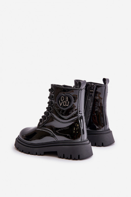 Laque Naiste poolsaapad Laste voodriga karusnahaga  Must Evaliraea Laque Naiste poolsaapad Laste voodriga karusnahaga  Must Evaliraea