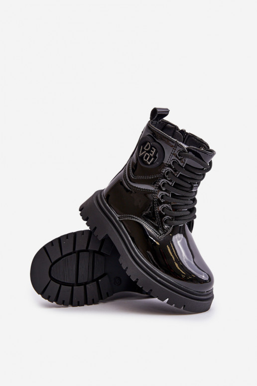 Laque Naiste poolsaapad Laste voodriga karusnahaga  Must Evaliraea Laque Naiste poolsaapad Laste voodriga karusnahaga  Must Evaliraea