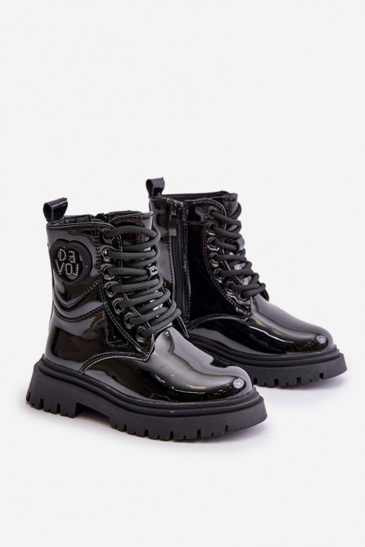 Laque Naiste poolsaapad Laste voodriga karusnahaga  Must Evaliraea Laque Naiste poolsaapad Laste voodriga karusnahaga  Must Evaliraea