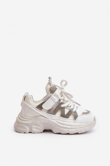 tüüpi jalanõud Laste jalanõud säravate kristallidega valget värvi Rianalla 2