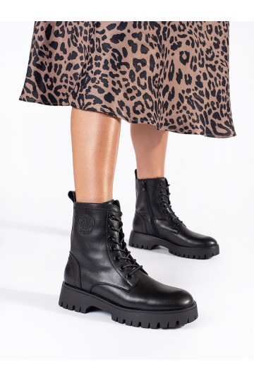 Must  naiste saapad platvormiga Sergio Leone