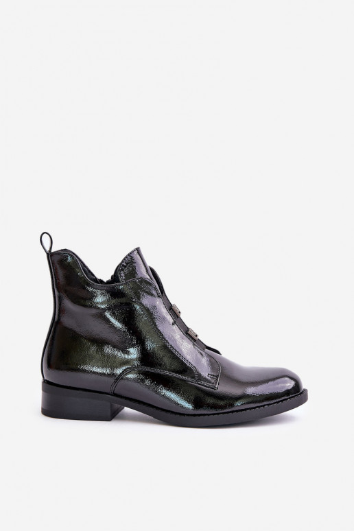 Laque Naiste poolsaapad  voodriga  S.Barski HY42-717 Must