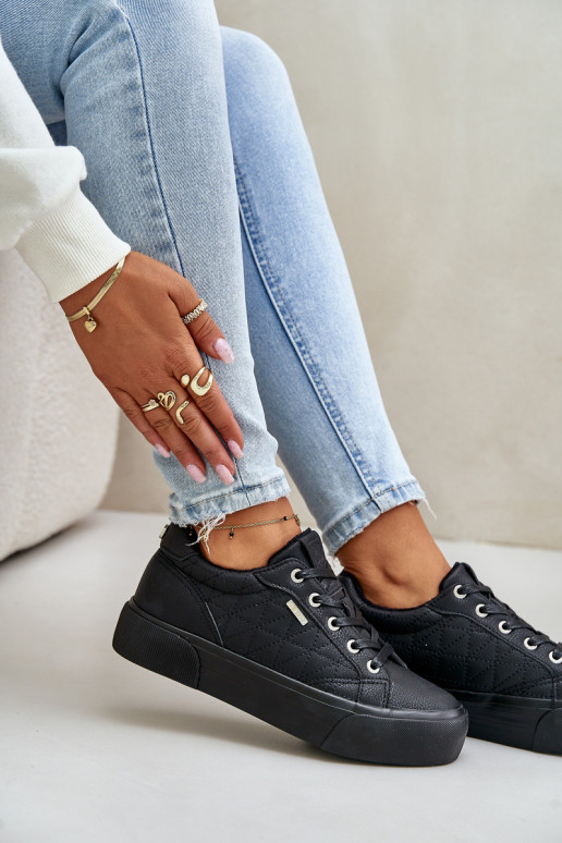 naiste saapad platvormiga voodriga Big Star OO274A465 Must naiste saapad platvormiga voodriga Big Star OO274A465 Must