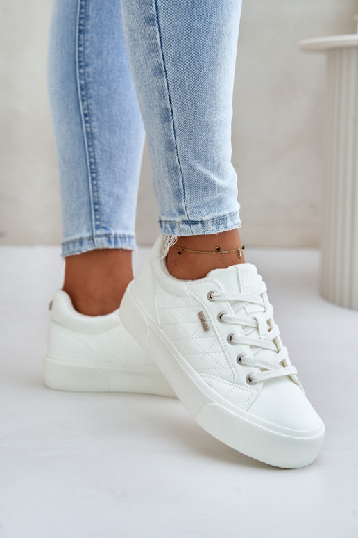 naiste saapad platvormiga voodriga Big Star OO274A464 valget värvi naiste saapad platvormiga voodriga Big Star OO274A464 valget värvi