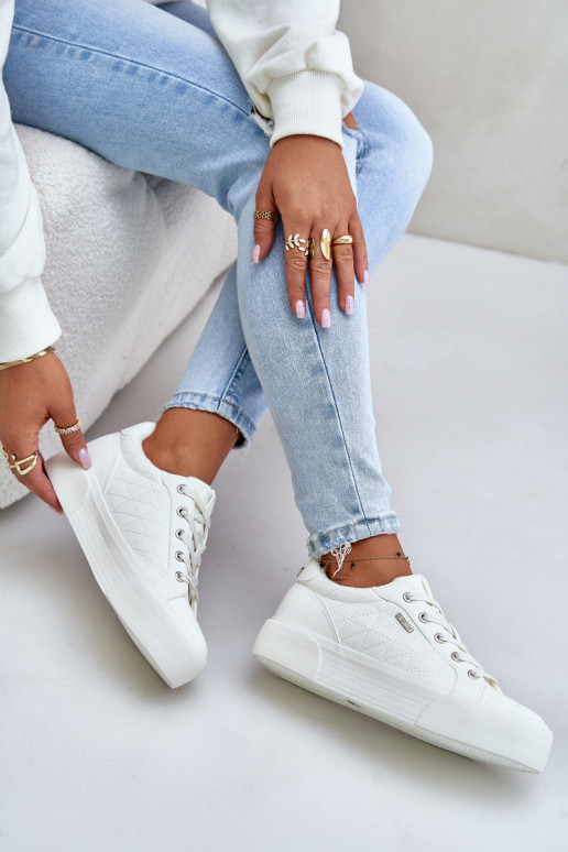 naiste saapad platvormiga voodriga Big Star OO274A464 valget värvi naiste saapad platvormiga voodriga Big Star OO274A464 valget värvi