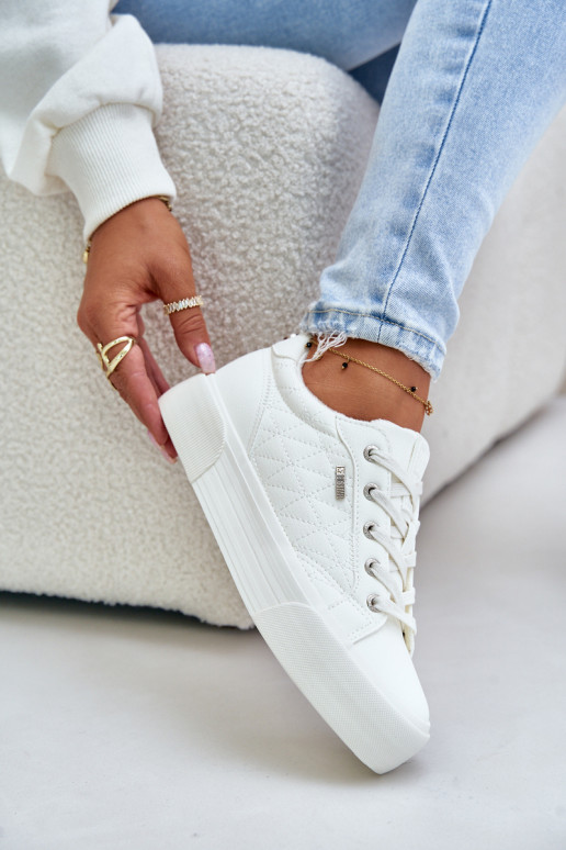 naiste saapad platvormiga voodriga Big Star OO274A464 valget värvi naiste saapad platvormiga voodriga Big Star OO274A464 valget värvi