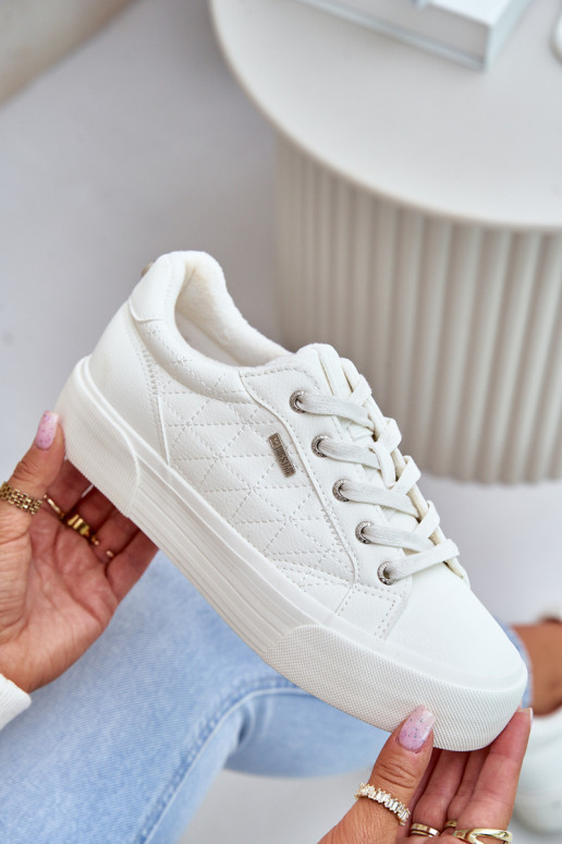 naiste saapad platvormiga voodriga Big Star OO274A464 valget värvi naiste saapad platvormiga voodriga Big Star OO274A464 valget värvi