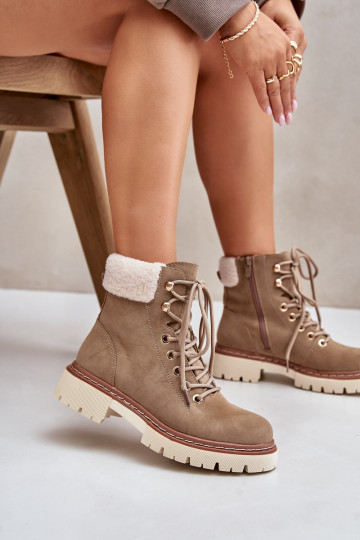 voodriga jalanõud Naiste poolsaapad  Khakivärvi Ferelia