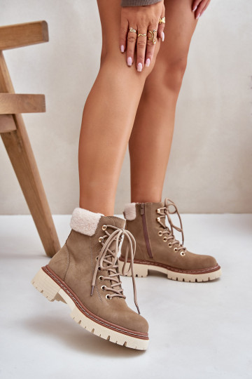 voodriga jalanõud Naiste poolsaapad  Khakivärvi Ferelia 2