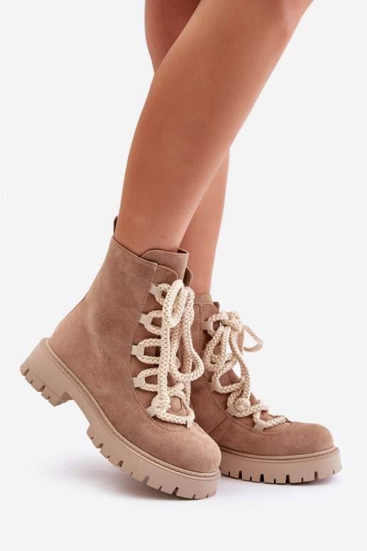 voodriga Naiste poolsaapad Z u  beeži värvi Caellita