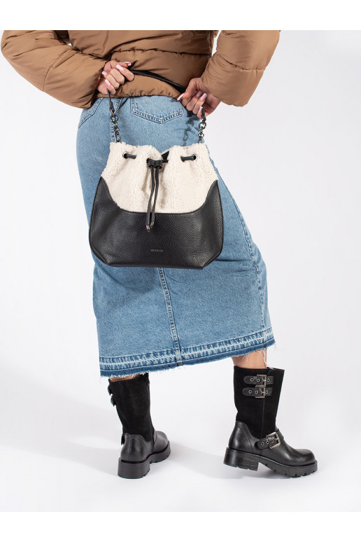 Must   naiste saapad platvormiga ozdobione paskami Sergio Leone