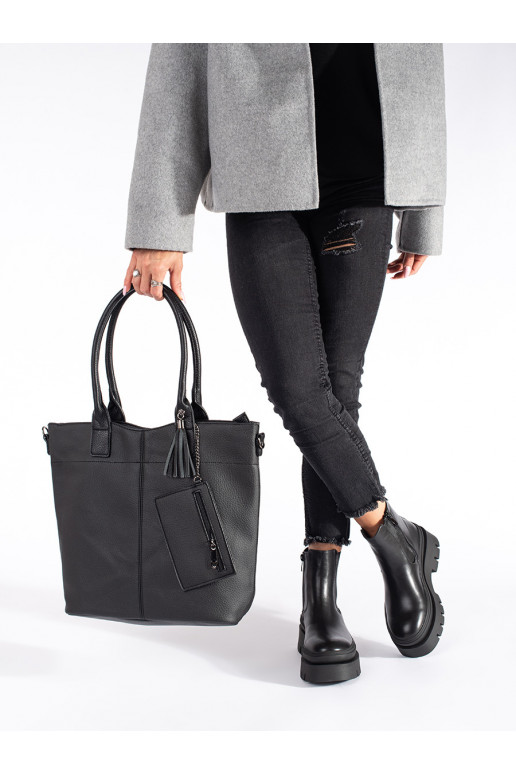 Must  Naiste saapad platvormiga Must  Naiste saapad platvormiga