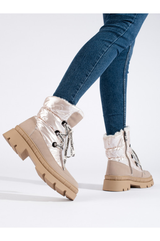 beeži värvi Naiste lumesaapad karusnahaga beeži värvi Naiste lumesaapad karusnahaga