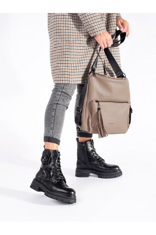 elevandiluu värvi   Käekott typu Seljakott z frędzlami